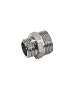 Idro Bric Raccordo Nipplo Doppio Filettato 3/4 x 1/2 Ottone Cromato