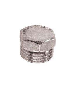 IDRO BRIC Tappo Esagonale Ottone Cromato Piccolo - 1/2 Pollice