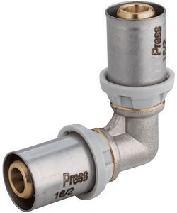 Gomito Doppio A Pressare d.20x20 mm per Multistrato - Raccordo Affidabile