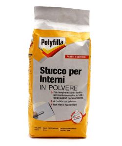 Polyfilla Stucco per Interni Bianco 5 kg - Facile Applicazione Muraria
