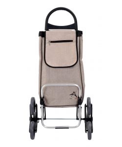 FRAMAR Carrello portaspesa pieghevole Bianco 6 ruote saliscale 50L