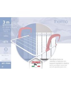 Framar Stendino da Calorifero Thermo in Acciaio Verniciato 50x34 cm