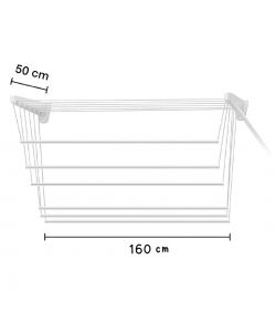 Framar Stendibiancheria Saliscendi Bianco 160 cm Acciaio Plastificato