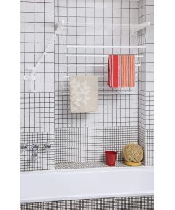 Framar Stendibiancheria Saliscendi Bianco 160 cm Acciaio Plastificato