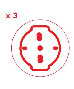 PolyPool Presa Multipla 250 V Bianca con 3 Prese Pluristandard Eco