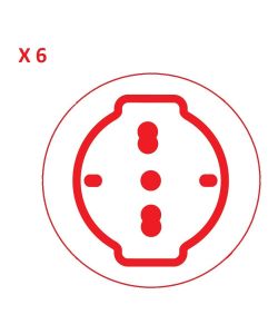 Presa multipla 250 V - 6 prese pluristandard -