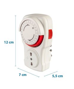 Poly Pool Programmatore Giornaliero Spina 16A Bianco 250V 10/16A