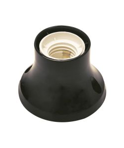 Poly Pool Portalampada E27 Parete Dritto Nero 120x130 mm 60W