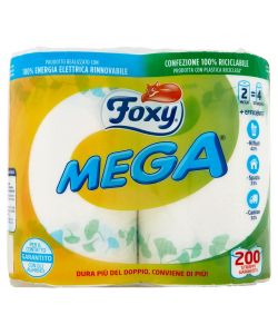 Foxy Mega carta cucina 2 maxi rotoli 2 veli decorati