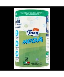 Foxy Carta Igienica Mega Decorata 4 Rotoli 2 Veli Bianco 8000 Fogli