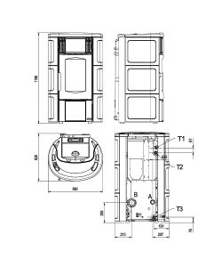 Termostufa a Pellet Iside 2.0 Bordeaux Extraflame