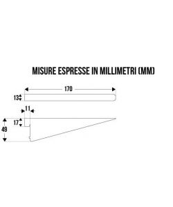 Sacar Reggimensola Doppia in Acciaio - Bianco - 170mm