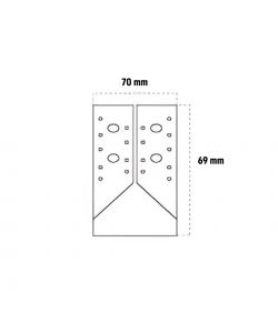 Sacar Supporto per Travi in Acciaio Tropicalizzato - 70x69 mm