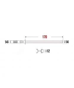 Sacar Tassello Reggimensola a Scomparsa - 14x170 mm - Acciaio e Nylon