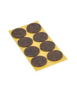 Feltrini Adesivi Tondi Marroni diam. 24 mm 8 Pezzi per Mobili e Pavimenti