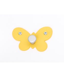 Appenditutto farfallina in plastica giallo/argento