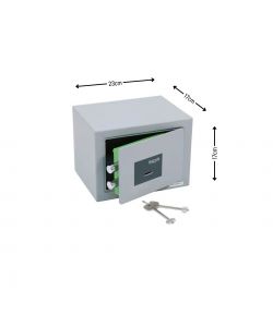 Sacar Cassaforte In Acciaio a Chiave per Mobile - Grigia 23x17x17cm