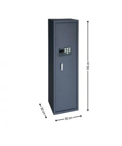 Sacar Porta Fucile Elettronico - Grigio Antracite - 1450x300x300 mm