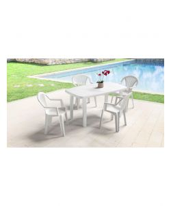 Sedia Lido Bianca in Polipropilene per Giardino 57x82x58 cm
