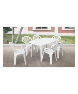 Sedia Lido Bianca in Polipropilene per Giardino 57x82x58 cm