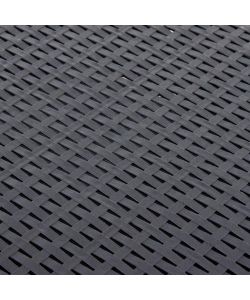 Ipae Progarden Tavolino Contenitore Giardino - Effetto Rattan Antracite - 53x53 cm