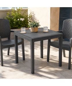 Ipae Progarden Tavolino Quadrato Ago Juta Antracite - 79x79x73 h cm