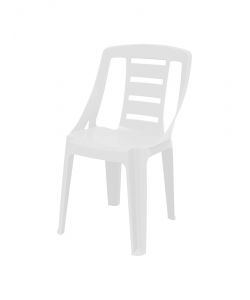 Ipae Progarden Sedia Sonda Impilabile Bianca per Giardino 48x52x81 cm