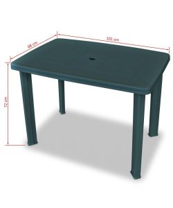 Ipae Progarden Tavolo da Giardino Faretto in Resina - Verde - 101x68 cm