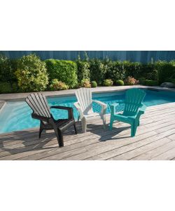 Ipae Progarden Poltrona Dolomiti - Monoblocco Impilabile - Colori Fucsia, Verde Lime, Verde, Azzurra, Antracite, Bianco - Misure 86x75 cm - Materiale Poliestere