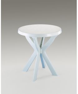 Ipae Progarden Tavolo da Giardino in Resina Don - Bianco - 70 cm