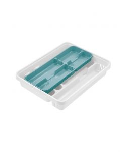 Tontarelli Portaposate Plastica Bianco Delfino 6+2 Scomparti 40x31cm