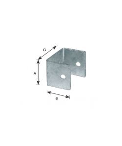 Supporto a U 90X90Int 91 Spess 3 mm.