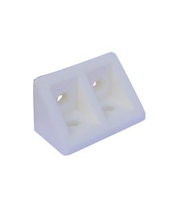 Giunzioni ad angolo in plastica - 20x20 - H. 30 mm - bianco - con viti, 8 pz