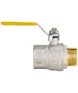 MASIDEF Rubinetto a sfera dritto 1/2' maschio-femmina con leva gas