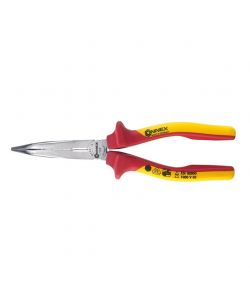 Pinza becchi curvi isolata 1000V per elettricista 200 mm.