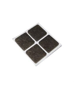 Feltrini adesivi quadrati marroni 35x35 mm confezione 4 pz