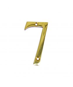 Numero civico '7' in ottone