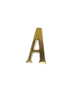 Lettera civico 'A' in ottone
