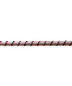 Corda elastica in polipropilene  6 mm. bianca inserti colorati