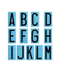 Letterfix Lettera Adesiva T Nera 30 mm in PVC Autoadesivo