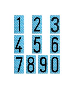 Letterfix Numero Adesivo Nero 9 mm PVC Autoadesivo Altezza 30 mm