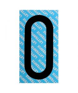 Lettera Adesiva Nera Serie T80 O Letterfix