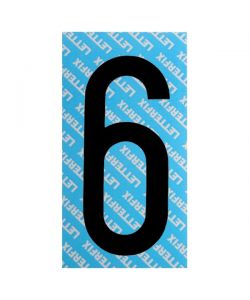 Numero Adesivo Nero Serie T80 6 Letterfix