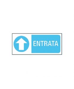 Rosh Cartello Entrata Rettangolare Azzurro su Bianco per Uffici e Negozi