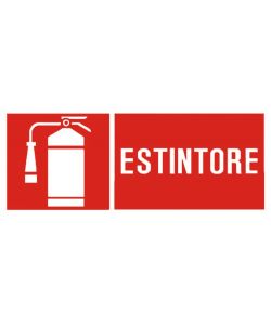ROSH Targa CEE Sicurezza Estintore 31x14 cm Spessore 1 mm