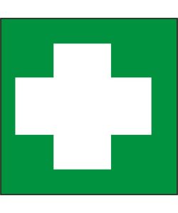 ROSH Targa adesiva Pronto Soccorso vinile 17x17 cm alta visibilità