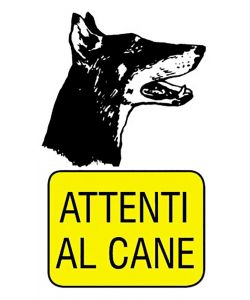 ROSH EcoTarga 'Attenti al cane' 20x30 cm spessore 0,5 mm
