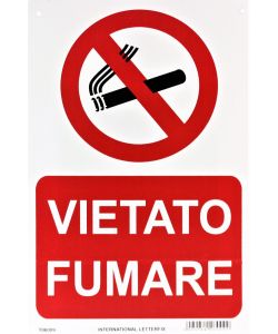 Cartello Vietato Fumare Letterfix 20x30 cm PVC