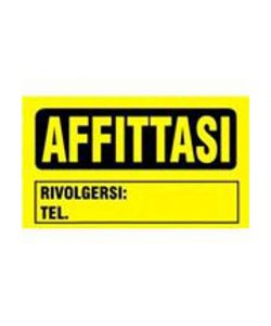 Cartello Affittasi 20x30 in Polipropilene