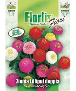 Flortis Semi di Zinnia Lilliput - Pronti per la Semina